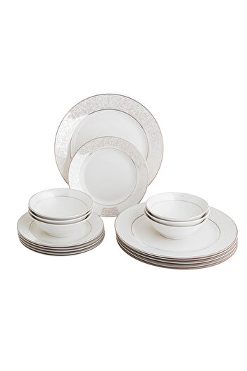 BASURRAH 18-Piece Porcelain Dinner Set - 6 Persons