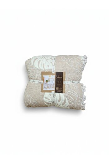 Şaheser Forest Blue Six-Layer Muslin Bedspread Set – 100% Cotton, Soft Texture