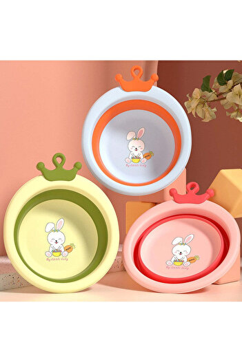 vivimall Round bathtub Bunny for children 3.3 L | BlueBunny