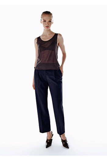 Knitss Ultrafine Merino Wool Blend Knitwear Top Dark Gray