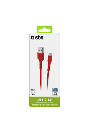 Other Kabel przewód USB-A - USB-C 1.5m - czerwony