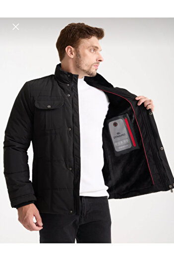 DYNAMO Hoodless, Collar Inside Fixed Fur Sports Coat