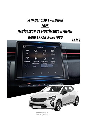 UniqAnatolia Renault Clio Evolution 2025 Navigation and Multimedia Compatible Nano Screen Protector