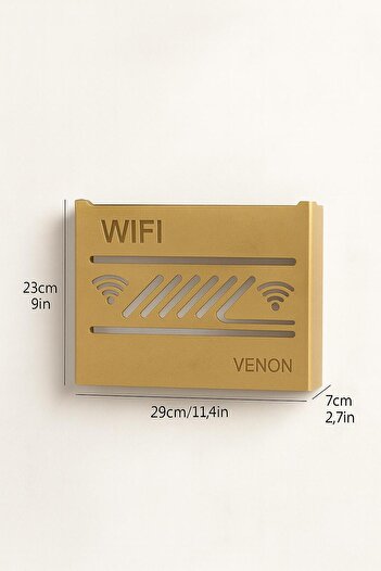 VENON Antique Special Series Large Size Organizer Wi-Fi Modem Box – Decorative Metal Router Cover Striped