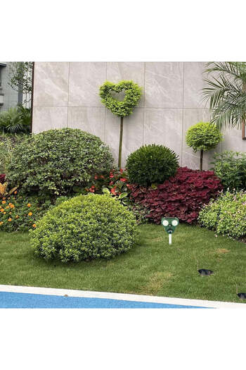 vivimall Solar LED Ultrasonic Device, Repellent for Large and Small Animals, Red and White Light, Anti Rodent
