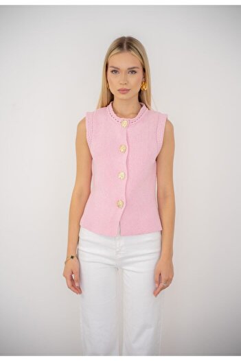 UNBOX Blossom Knit Vest – Pink