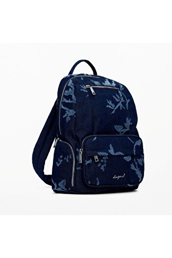 Desigual Large women's denim backpack, Desigual, Kilo Chester Mini series, Navy blue
