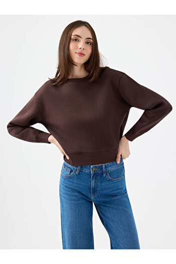 Loft Brown Women's Sweatshirt Lf2041105