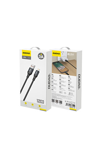 Other Kabel przewód USB-A - iPhone Lightning w oplocie 3A 30W 1.2m - czarny