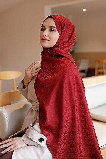 QASSA SHAL Claret Red Shal