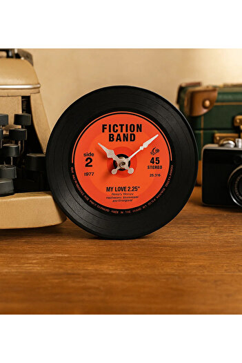 Gift Decor Vinyl disc table clock, 17 x 4 x 17 cm