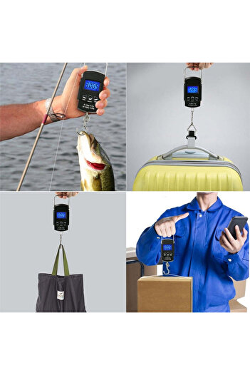 vivimall Portable Digital Hook Scale 50 kg Black | FreshBox