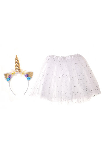 Ikonka Unicorn White costume for girls 3-6 years