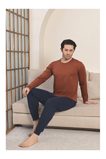 embody Men's penye cotton long pyjamas