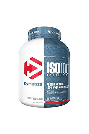 Dymatize Iso 100 - Strawberry - 5 Lbs - 100 Hydrolyzed whey protein isolate