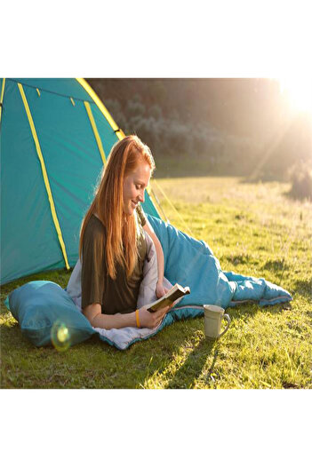 TSUMAB Lightweight Sleeping Bag with Pillow – Sky Blue