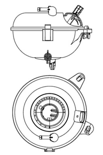 MAHLE Cooling expansion tank VW GOLF SPORTSVAN VII (AM1 AN1) 2014-2020