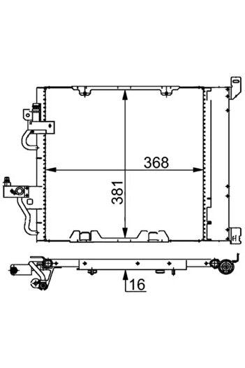 MAHLE Air conditioning condenser OPEL ASTRA H CLASSIC combi (A04) 2009-2014