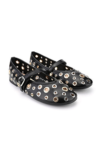 Tmall Casual Women's Ballet Flats, -Leather, BL503, Black
