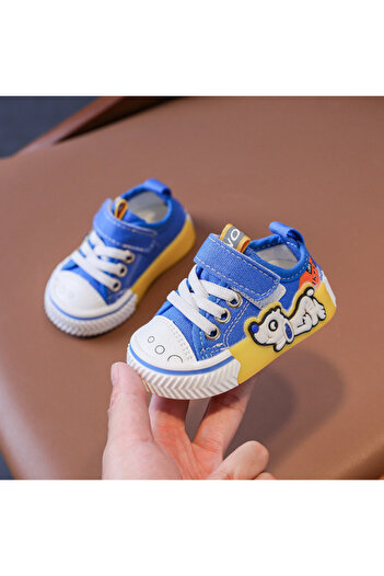 BebeNou Blue Boys' Sneakers - Puppy