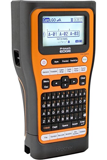 Brother طابعة ملصقات صناعية محمولة PT-E560BTVP P-Touch Edge مزودة بتقنية البلوتوث والقطع التلقائي المزدوج