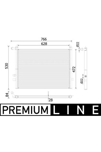 MAHLE Engine cooling radiator BMW 7 (G11 G12) 2015-2022