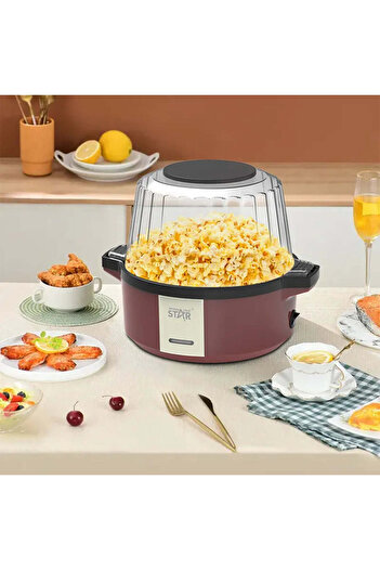 WINNINGSTAR Retro Hot Air Popcorn Maker Machine (St-9716) – Quick 3-Minute Popping, Non-Stick Easy Cleanome