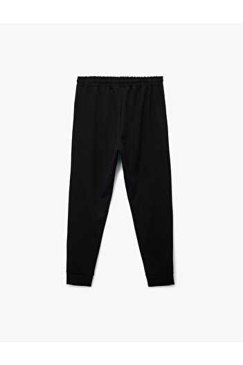 Koton Viscose Blend Sport Jogger Sweatpants with Zippered Pockets and Lace-Up Waist