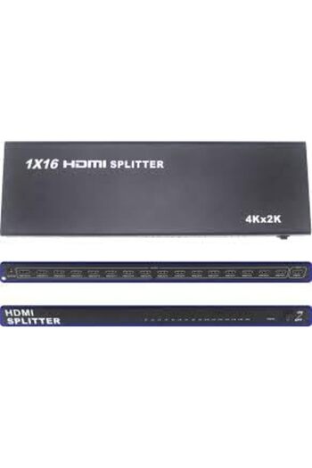 Generic 1x16 HDMI Splitter, 16 Ports Professional HDMI Powered for Full HD 1080P & 3D Support - Adapter Incl
