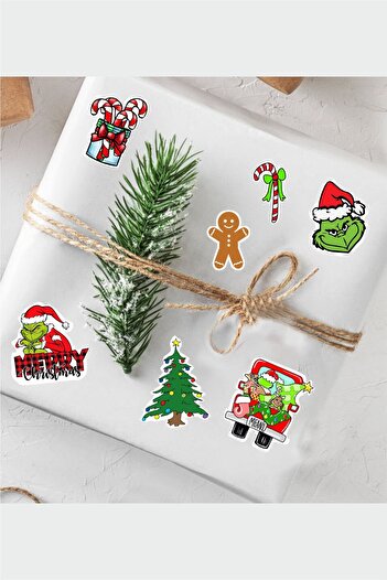 Piksel Grafik Mama Grinch Sticker Set - Pen, Laptop, Notebook, Water Bottle Sticker