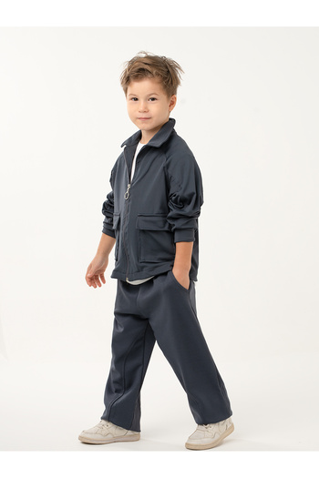 Catz Kids Boy's Pocket Anthracite Soft Modal Tracksuit Set