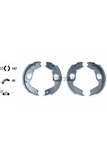 TEXTAR Handbrake brake shoe set MITSUBISHI DELICA / SPACE GEAR 1995-2000