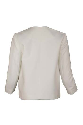 Vero Moda Clear White Jacket - L, White, Polyester 91.1% Spandex 8.9%