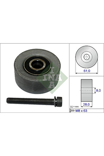 İna Timing belt guide pulley OPEL INSIGNIA A Sports Tourer (G09) 2008-2017