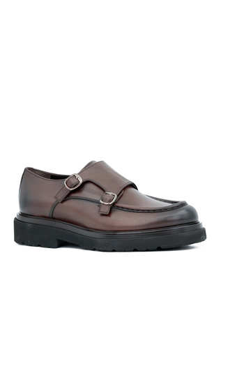 Tuna Genuine Leather Double Buckle Men's Loafer Shoes Eva Sole - E4464