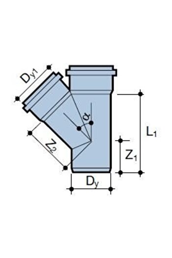 Other PPHT 32x3245 sanitary tee for internal sewage, white