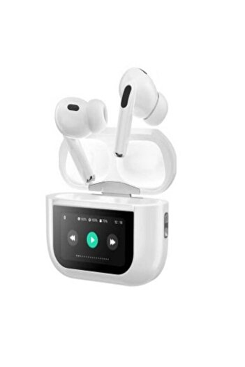Generic A9 Pro Smart Touch Screen Bluetooth Earphone ANC+ENC Noise Cancelling Wireless Bluetooth Earbuds wit