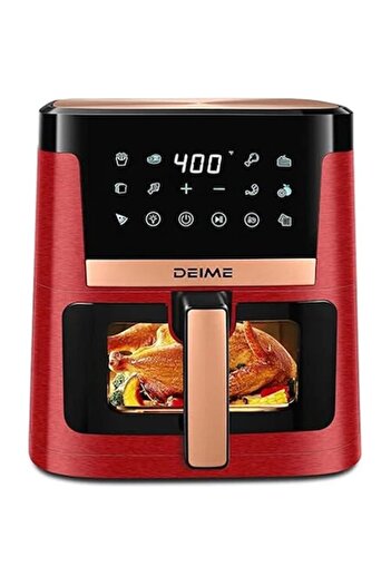 DEIME Air Fryer with hot air, Oil-free fryer with transparent glass drawer 1700W Capacity 7.5 liter