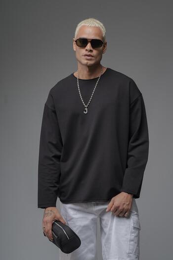 king brich Oversize Pablo Escobar Printed Dirty Collar Sweatshirt