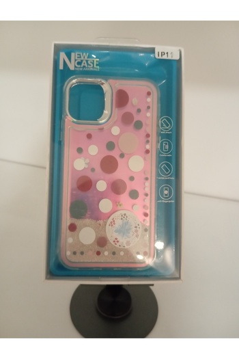 ACL iPhone 11 Compatible Silver and Patterned Model with Metal Look Keys and Camera Frame