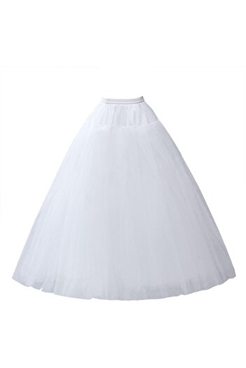 Generic CEZOM A-line Hoopless Petticoat Crinoline Underskirt Slips Wedding Accessories MPT-022 White, White,