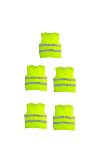 Generic 5PCS High Visibility Reflective Safety Vest Jacket High Quality - L (Green) 5PCS