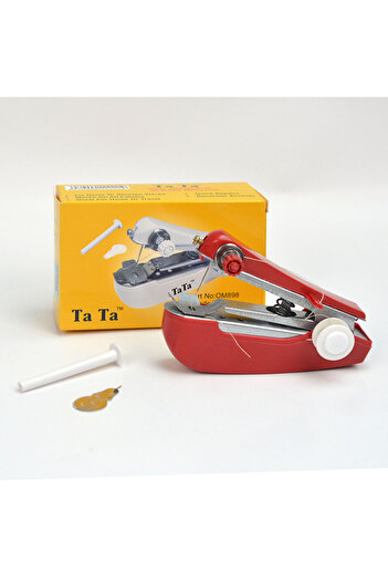 Choice 1pc-red Portable sewing machine mini sewing machine Household Simple Needlework Manual Crop Repair