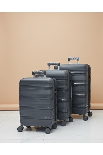 Generic 3-Piece Hardside Lightweight PP Luggage Set with 360° Spinner Wheels