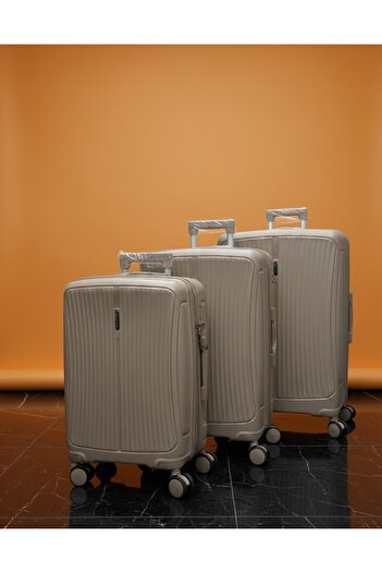 Generic 3-Piece Hardside Lightweight PP Luggage Set with 360° Spinner Wheels