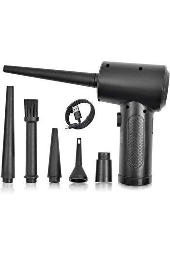Generic Portable Cordless Electric Air Blower — 51,000 RPM, 6000mAh Battery, 5 Nozzles