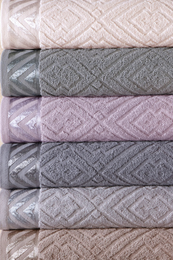 HRN Textile Набір рушників з бавовни Low Twist 50x90 см, 6 штук - м'які та поглинаючі