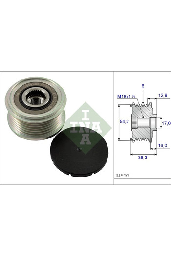 İna Generator freewheel system PEUGEOT EXPERT bodywork (222) 1998-2006