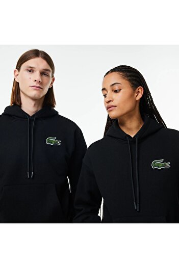 Lacoste Unisex Loose Fit Organic Cotton Hoodie