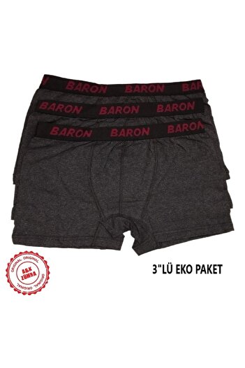 A&K ZÜMRA Men's Elestan Lycra Combed Cotton Boxer 3-Pack